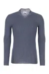 Ferragamo Ribbed-knit Sweater In Graphite
