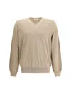 Ferragamo Men Pocket-detail Sweater In Neutral