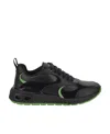 Ferragamo Logo-embossed Leather Sneakers In Black