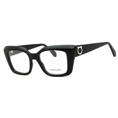 Ferragamo Salvatore  Ladies Black Rectangular Eyeglass Frames Sf3008
