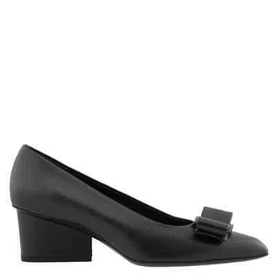 Pre-owned Ferragamo Salvatore  Ladies Black Viva Pump Shoe