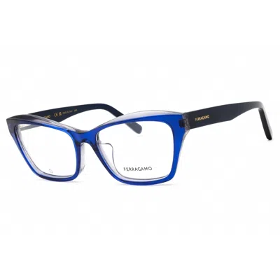FERRAGAMO SALVATORE FERRAGAMO LADIES BLUE CAT EYE EYEGLASS FRAMES SF2951LB