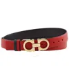 Ferragamo Salvatore  Ladies Gancini Reversible Belt In Black