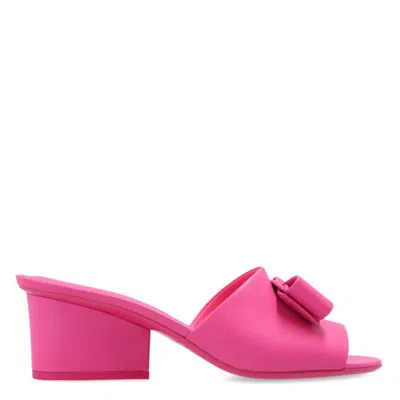 Ferragamo Salvatore  Ladies Hot Pink Leather Viva 55 Sandals
