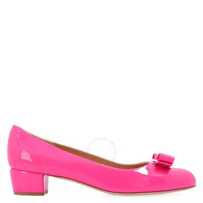 Ferragamo Salvatore  Ladies Hot Pink Vara Bow Pump Shoe