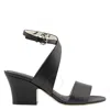 FERRAGAMO SALVATORE FERRAGAMO LADIES PLAIN WEDGE SANDAL IN BLACK