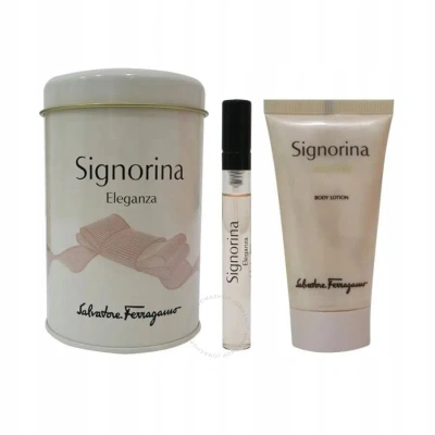 Ferragamo Salvatore  Ladies Signorina Eleganza Gift Set Fragrances 8052086372849 In White
