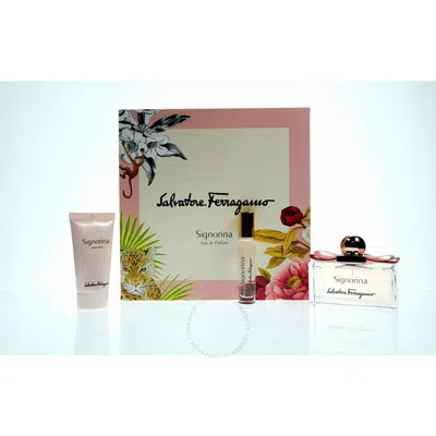 Ferragamo Salvatore  Ladies Signorina Gift Set Skin Care 8052464893423 In White