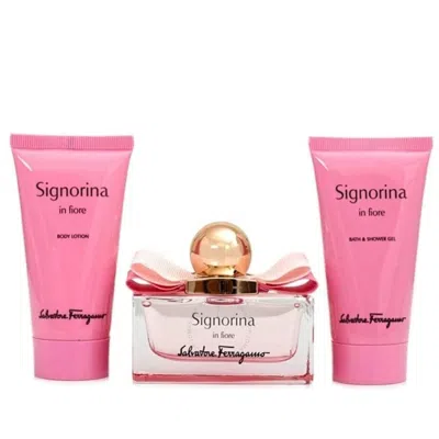 Ferragamo Salvatore  Ladies Signorina In Fiore Gift Set Fragrances 8052086373891 In White