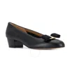 Ferragamo Vara 1 Wrapped Heel Pumps In Black