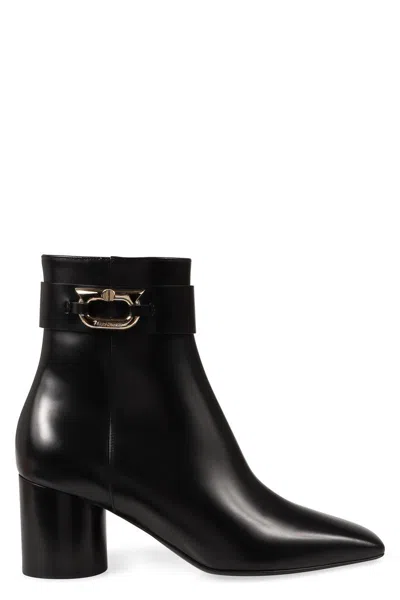 FERRAGAMO SALVATORE FERRAGAMO LEATHER ANKLE BOOTS