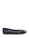 Ferragamo Gancini Ornament Flat Ballerina Shoes