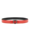 Ferragamo Adjustable Leather Belt Metal Buckle