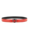Ferragamo Men Leather Belt In Black
