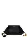 Ferragamo Chain Strap Leather Clutch With Gold-tone Hardware
