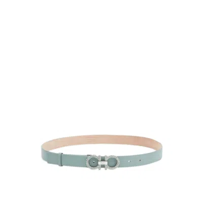 Ferragamo Salvatore  Leather Crystal Belt Women