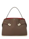 Ferragamo Two-tone Structured Medium Shoulder Bag