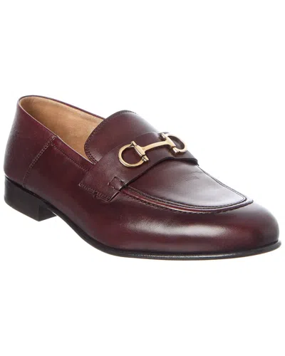 Ferragamo Ottone Leather Loafer In Brown