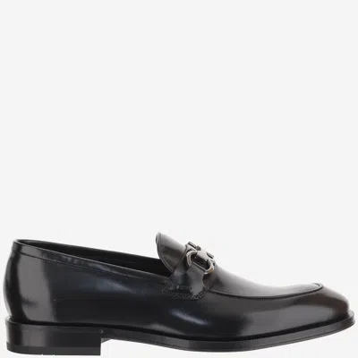 Ferragamo Salvatore  Leather Loafers In Black