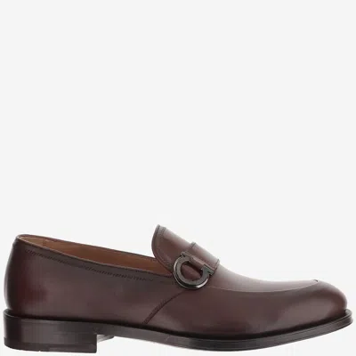 Ferragamo Salvatore  Leather Loafers In Brown