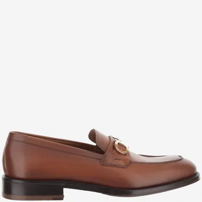 Ferragamo Salvatore  Leather Loafers In Brown