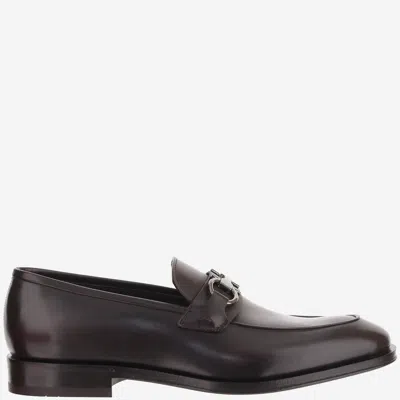 Ferragamo Salvatore  Leather Loafers In Brown