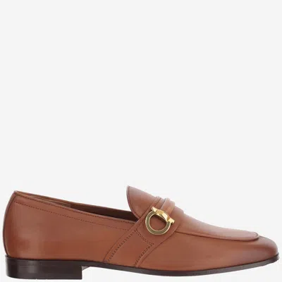 Ferragamo Salvatore  Leather Loafers In Brown