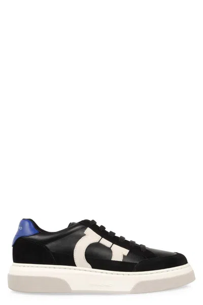FERRAGAMO SALVATORE FERRAGAMO LEATHER LOW-TOP SNEAKERS