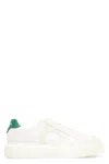 Ferragamo Gancini-patch Calfskin Sneakers In White