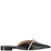 Ferragamo Bow Pointed Toe Mules In Black
