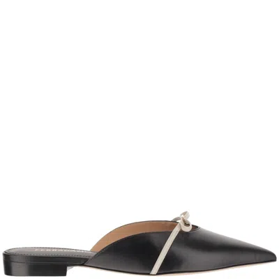 FERRAGAMO SALVATORE FERRAGAMO LEATHER MULES WITH BOW