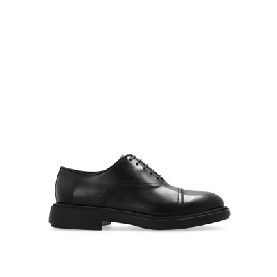 Ferragamo Leopold Leather Oxford Shoes In Black