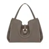 Ferragamo Women Media Borsa A Spalla In Gray
