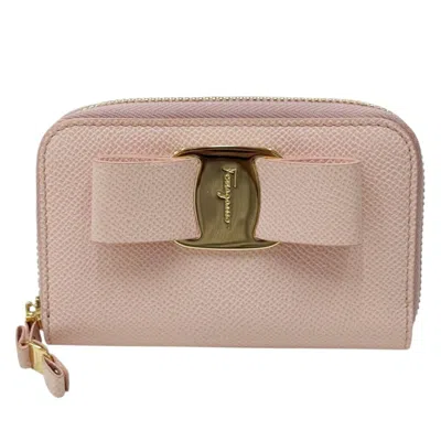 Pre-owned Ferragamo Salvatore  Light Pink Leather Coin Purse/coin Case ()