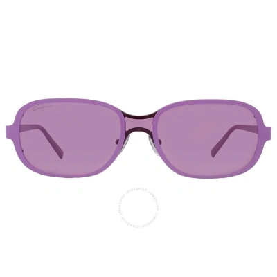 Ferragamo Salvatore  Lilac Oval Unisex Sunglasses Sf289s 532 54