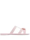 Ferragamo Women's Lilou Rubber Slides In White