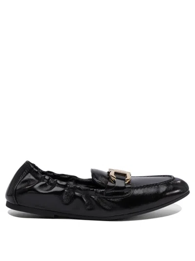 Ferragamo Elegant Women's Loafers & Slippers In Black