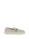Ferragamo Men Gancini Loafers In Beige
