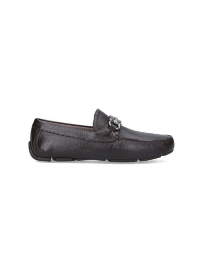 Ferragamo Woman Loafers Dark Brown Size 10 Calfskin