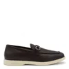 Ferragamo Gancini Decorative Loafers In Brown