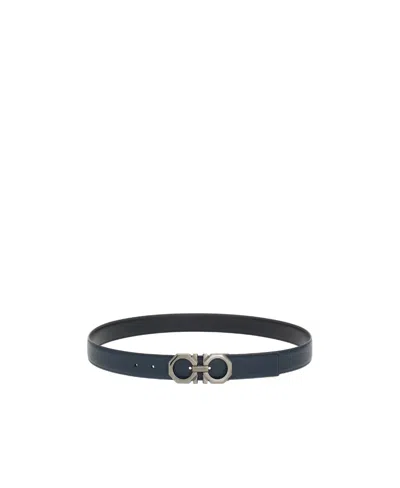 FERRAGAMO SALVATORE FERRAGAMO LOGO BUCKLED REVERSIBLE BELT