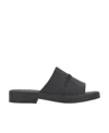 Ferragamo Guione Slide Sandal In Black