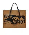 Ferragamo Women's Raffia Bag With Leather Trim In Brown