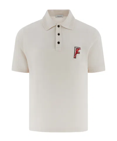 FERRAGAMO SALVATORE FERRAGAMO LOGO DETAILED POLO SHIRT