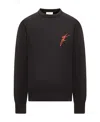 Ferragamo Logo-embroidered Sweatshirt In Black