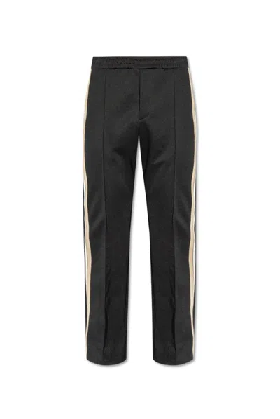 Ferragamo Logo-embroidered Track Trousers In Black