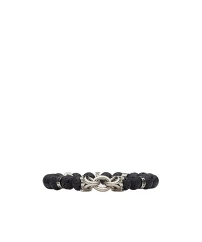 Ferragamo Salvatore  Logo Engraved Branded Bracelet In Black