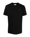 Ferragamo Salvatore  Logo Patch Crewneck T-shirt In Black