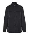 Ferragamo Logo Patch Polyester Windbreaker In Black
