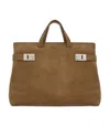 Ferragamo Salvatore  Logo Plaque Briefcase In Brown